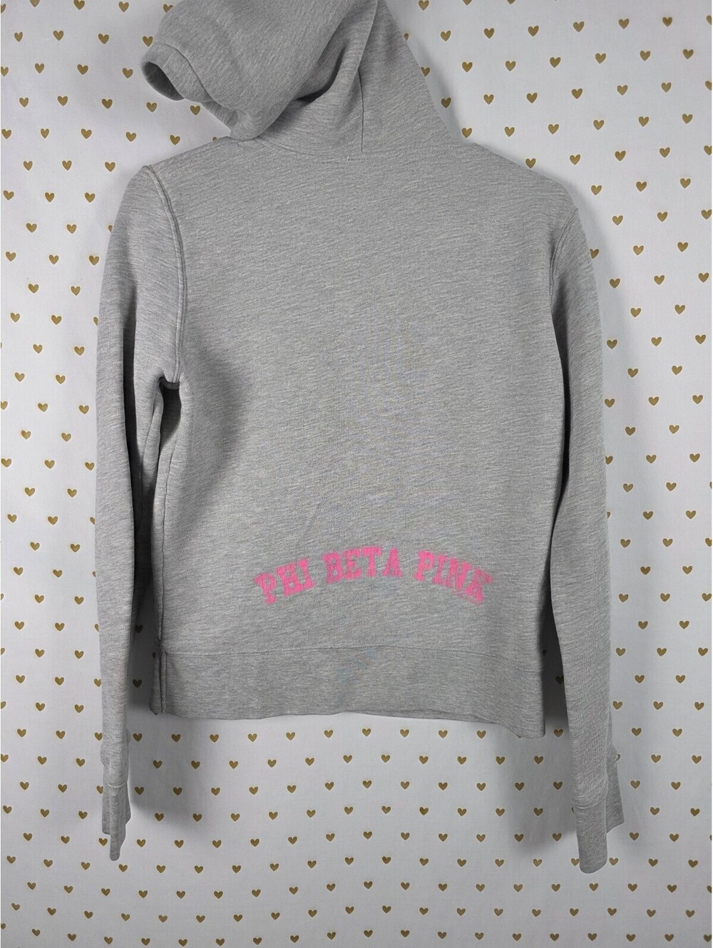 Victorias Secret Vintage Y2k PHI BETA PINK Full zip Hoodie Jacket LARGE